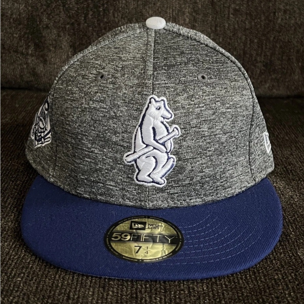 *Collection* New Era Chicago Cubs Grey & Blue Cooperstown Collection Fitted Hat